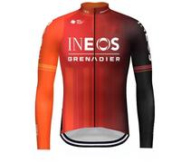 RDCYCLIST 2024 Pro Team INEOS GRENADIER Maglia ciclismo uomo manica lunga in pile termico invernale, asciugatura rapida maglia ciclismo strada ciclismo riscaldatori Abbigliamento ciclismo(XL)
