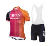 RDCYCLIST 2025 Pro Team INEOS GRENADIER Maglia da ciclismo da uomo Completo, maglia da bicicletta traspirante per mountain bike, pantaloncini con bretelle kits Paddad (2XL)