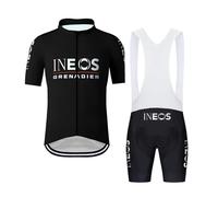 RDCYCLIST 2025 Pro Team INEOS GRENADIER Maglia da ciclismo da uomo Completo, maglia da bicicletta traspirante per mountain bike, pantaloncini con bretelle kits Paddad (2XL)