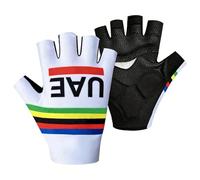 RDCYCLIST Guanti da ciclismo Half Finger Pro Team UAE per uomo e donna, allenamento in palestra traspirante, guanti da palestra per sollevamento pesi (M)