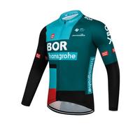 RDCYCLIST Pro Team BORAHansgrohe Sunsreen sottile manica lunga Uomo Maglia ciclismo, strada traspirante Bici Maglia asciugatura rapida MTB abbigliamento ciclismo (M)