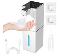 RDDAIPE 380ml Dispenser Sapone Automatico Schiuma, Dispenser Sapone Schiuma, Dispenser Sapone Elettrico Muro con Sensore, USB Ricaricabile Distributore Automatico di Sapone per Cucina, Bagno, Hotel