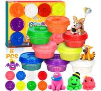 RDDAIPE 8 Colori Argilla da Modellare Bambini, Argilla Colorata, Argilla Bambini Magica, Air Dry Clay, Soft, Senza Cottura, Pasta Modellabile per 3 4 5 6 7 8 9 Anni Giochi/Regali per Bambini