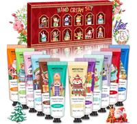 RDDAIPE Crema Mani Natale, 12 Pezzi Set Crema Mani Confezione Regalo, per Mani Secche, Regali Natale, per Donne, Colleghe, Uomini, Amiche e Genitori