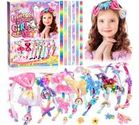 RDDAIPE Kit per la Creazione di Cerchietti per Capelli, Kit Fai da Te Bambina 4-7 Anni, Giochi Creativi Unicorno, Regalo Compleanno Natale