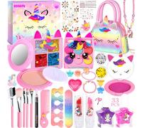 RDDAIPE Kit Trucchi Bambina Unicorno, Set Trucco Bambina Rosa, Anallergici, 3-12 Anni