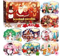 RDDAIPE Set Candele Profumate Regalo, 8 Candela Profumata Natale, Candela Profumata Natalizia, Set di Candele Profumate per Bagno, Yoga, Festa Della Mamma, Compleanno, Regali per la Donna