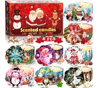 RDDAIPE Set Candele Profumate Regalo, 8 Candela Profumata Natale, Set di Candele Profumate, Candela Profumata Natalizia, per Bagno, Yoga, Festa della Mamma, Compleanno, Regali per la Donna