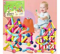 RDDAIPE Set Sfera e Bastone Magnetici, Costruzione Magnetica, 88pcs Blocchi per Bambini, Giocattoli Educativi dai 3 Anni in Su
