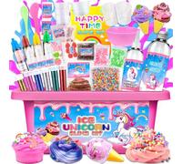 RDDAIPE Slime Kit Unicorn, Kit Slime per Bambini, Bambina, Laboratorio Slime - Fabbrica Slime Bambina, Diy Fluffy Slime Creativi Bambini Ragazze Gioco Giocattoli Bambina Regalo