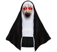 RDDAIPE The Nun Maschera con Luce Rossa, Maschera Suora The Nun, Maschera Halloween Horror, per Adulto Halloween Cosplay Festa in Costume Vestirsi