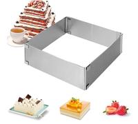 Rdddhur Cornice da forno rettangolare regolabile, per torte, pizza, decorazione per feste
