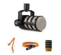 RØDE Bundle PodMic Microfono Dinamico - Braccio PSA1+, Filtro WS14 e Cavo XLR 3 m (Arancione)