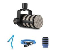 RØDE Bundle PodMic Microfono Dinamico - Braccio PSA1+, Filtro WS14 e Cavo XLR 3 m (Blu)