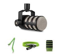 RØDE Bundle PodMic Microfono Dinamico - Braccio PSA1+, Filtro WS14 e Cavo XLR 3 m (Verde)