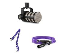 RØDE Bundle PodMic Microfono Dinamico - Braccio PSA1+, Filtro WS14 e Cavo XLR 3 m (Viola)