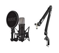 RØDE NT1 Signature Series Microfono a Condensatore + Braccio da Studio PSA1+ - Kit di Registrazione Professionale per Voce, Streaming e Podcast (Nero)