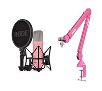 RØDE NT1 Signature Series Microfono a Condensatore + Braccio da Studio PSA1+ - Kit di Registrazione Professionale per Voce, Streaming e Podcast (Rosa)