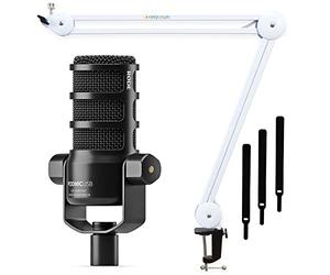 RØDE Podmic MS138 - Altoparlante USB con connettore XLR e USB-C + braccio snodato Keepdrum, colore: Bianco