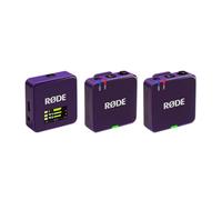 RØDE Wireless GO (Gen 3) - Microfono wireless compatto - Audio cristallino, registrazione a 32 bit float, controllo automatico del livello, per telefoni, fotocamere e computer (Viola)