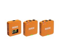 RØDE Wireless GO (Gen 3) - Microfono wireless compatto - Audio cristallino, registrazione a 32 bit float, controllo automatico del livello, per telefoni, fotocamere e computer (Arancione)