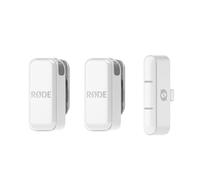 RØDE Wireless Micro - Microfono wireless compatto, due microfoni con custodia di ricarica per la creazione di contenuti per smartphone - Lightning, bianco
