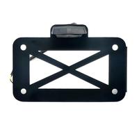 RDEQKIVZ Portatarga Moto 1 Set di Luce Targa Laterale per Moto, Supporto Universale per Numero di Targa per Moto con Lampada Posteriore