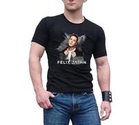 RDESEDRTRE Felix-Jaehn-Poster-Black-Cotton-T-Shirt Black M
