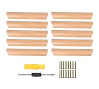RDEXP Maniglie semicircolari in legno per cassetti e armadietti, 10 pezzi, distanza tra i fori, 128 mm