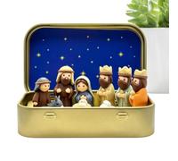 Rdfhrg Set Presepe Scatola Di Latta Con Statue Religiose Stampate In 3D