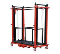 RDHMJSJAZ Scaffolding Platform, Folding Electric Scaffolding Lift Platform With Remote Control Electric Lifting Scaffolding Equipment Suitable For High-altitude Operations(Rise Height 2M/6.5FT)