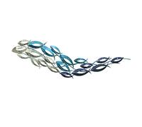 RDHYKLXY - Decorazione da parete a forma di pesce in metallo, scultura da appendere, stile mediterraneo, tema nautico, materiale in ferro, 150 x 38 cm, soggiorno, camera da letto, bagno, sala da