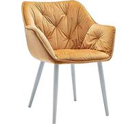 RDIAYDN Sedia da pranzo in velluto, gambe in metallo imbottite con schienale alto sedia laterale moderna per soggiorno, cucina, camera da letto, poltrona, 1 pezzo sedie (colore: rosa, fioca (piedi