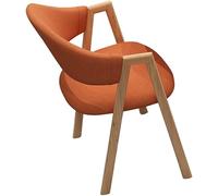 RDIAYDN Sedie da pranzo gambe in metallo sedie da soggiorno, sgabello da computer schienale bar mensa ufficio bancone sedia lounge poltrona da cucina (colore: grigio chiaro) (arancione)