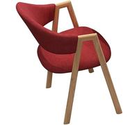 RDIAYDN Sedie da pranzo gambe in metallo sedie da soggiorno, sgabello da computer schienale bar mensa ufficio bancone sedia lounge poltrona da cucina (colore: grigio chiaro) (rosso)