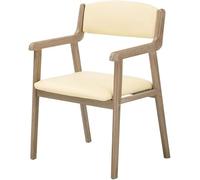RDIAYDN Sedie da pranzo sedia con schienale gambe in legno, pelle PU dormitorio studente ufficio sala giochi reception per computer cucina (colore: grigio) (beige)