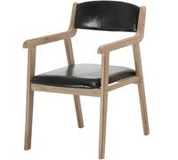 RDIAYDN Sedie da pranzo sedia con schienale gambe in legno, pelle PU dormitorio studente ufficio sala giochi reception per computer cucina (colore: grigio) (nero)