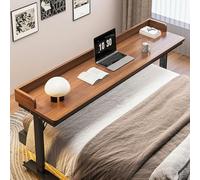 RDIAYDN Tavolino da Letto per Ospedale con deflettori, scrivania Regolabile per Laptop con Ruote, Ideale per Uso Medico e postazione di Lavoro per Ufficio Domestico (Marrone+Nero 180 cm)