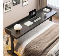 RDIAYDN Tavolino da Letto per Ospedale con deflettori, scrivania Regolabile per Laptop con Ruote, Ideale per Uso Medico e postazione di Lavoro per Ufficio Domestico (Nero 150 cm)