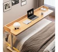 RDIAYDN Tavolino da Letto per Ospedale con deflettori, scrivania Regolabile per Laptop con Ruote, Ideale per Uso Medico e postazione di Lavoro per Ufficio Domestico (Rovere Bianco + Bianco 100 cm)