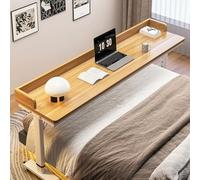 RDIAYDN Tavolino da Letto per Ospedale con deflettori, scrivania Regolabile per Laptop su Ruote, Ideale per Uso Medico e postazione di Lavoro per Ufficio Domestico (Noce Chiaro + Bianco 150 cm)