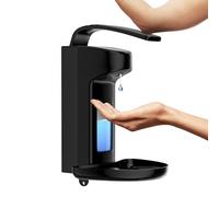 RDJ-DISPENSER Dispenser per sapone, dispenser di sapone nero, 500 ml | Dispenser di sapone da parete con pressione a gomito, dispenser disinfettante e sapone per le mani, dispenser per gel doccia