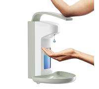 RDJ-DISPENSER Distributore di sapone da parete, dispenser per disinfettante in alluminio e sapone per le mani, dispenser di sapone bianco, dispenser per gel doccia, 500 ml