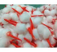 RDK SON'S Stoppini in cotone grezzo con punta Kesar per diya Batti per Puja - Long Diya - Confezione da 250