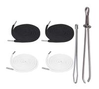 RDNKVB 4pcs Corda di Ricambio in Cotone Cordoncini di Ricambio con Coulisse Cordoncino per Pantaloni e 2 PCS Attrezzi per infila Flessibile Cordoncino Lacci di Ricambio per Pantaloni Giacche Cappotti