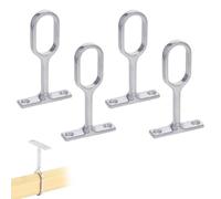 RDNKVB Appendiabiti da Armadio, 16mm, 4pcs, Supporto per Asta Armadio, Barra Centrale Dell'appendiabiti, Lega di Zinco Asta per Armadio Staffa, Supporti per Aste per Tende