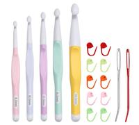 RDNKVB Dimensioni: 8 mm, 10 mm, 12 mm, 15 mm, 20 mm, Set di uncinetti, Ganci Grandi e con Aghi e pennarelli per Punto