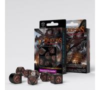 RDRA07 - SET 7 DADI - DRAGONS MODERN BLACK COPPER