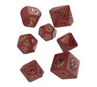 Q-WORKSHOP - SET 7 DADI - DRAGONS MODERN RED GOLD