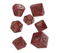 Q-WORKSHOP - SET 7 DADI - DRAGONS MODERN RED GOLD
